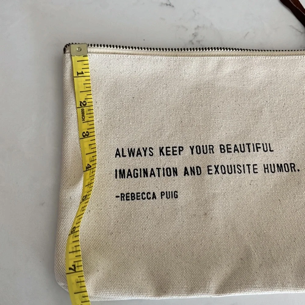 NWOT Canvas Quote bag